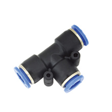 T type plastic pneumatic tube air PTG fitting